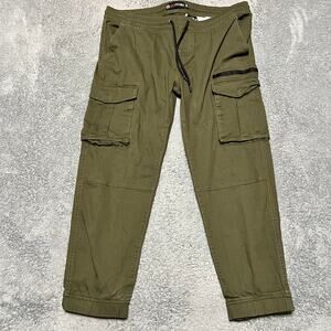Akademiks Cargo Pants Mens XXL Army Green Zipper